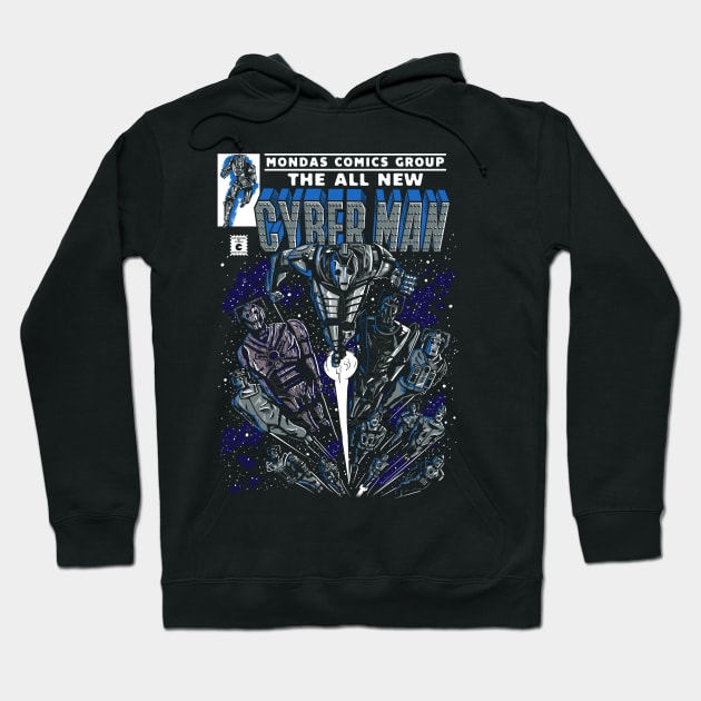 Cyber Man Comic Cover Hoodie by APSketches